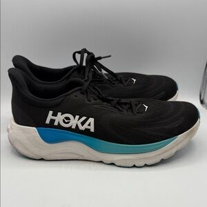 Hoka ARAHI 8 Men's 11 2E WIDE Black and Teal Athletic Shoes S3